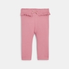 Legging en molleton à volants rose bébé fille