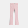 Pantalon flare en toile rose pastel Fille