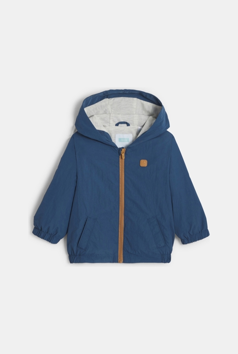Veste coupe-vent zippée bleu bébé garçon
