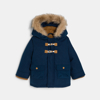 Manteau chaud imperméable doublé sherpa bleu bébé garçon