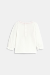 Camiseta corazón de flores blanca bebé niña 4
