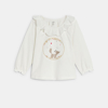 Blouse popeline renard blanc bébé fille