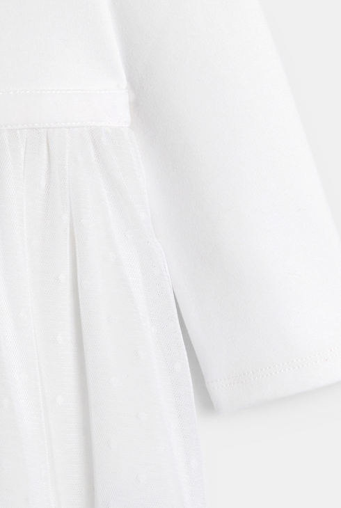 Robe de cérémonie 2 en 1 blanc bébé fille