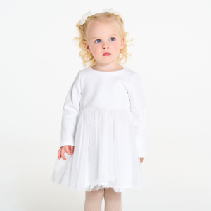 Robe de cérémonie 2 en 1 blanc bébé fille 1