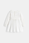 Robe de cérémonie en maille tricot blanc bébé fille 3