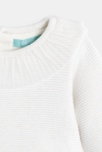 Robe de cérémonie en maille tricot blanc bébé fille 4