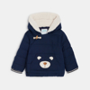 Manteau déperlant doublé sherpa bleu bébé garçon