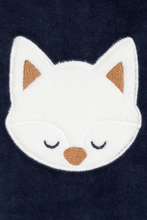 Baby boy's blue cat velvet pyjamas 2