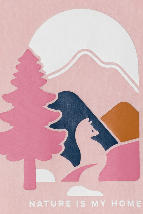 Dekliška dvodelna pižama iz rožnatega žameta 2