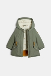 Parka 2 en 1 déperlante doublée vert kaki bébé fille 3