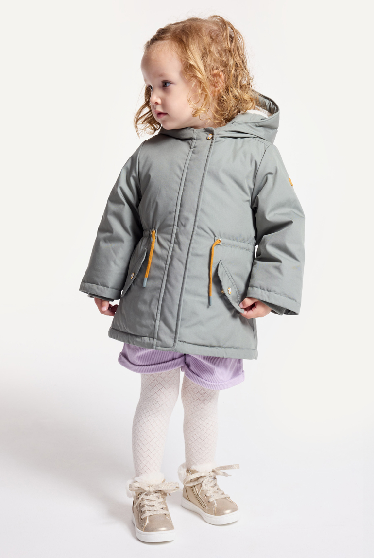 Parka 2 en 1 déperlante doublée vert kaki bébé fille 1