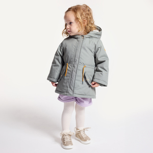 Parka 2 en 1 déperlante doublée vert kaki bébé fille 1