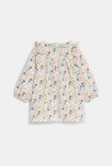 Robe fleurie à volants et legging jaune bébé fille 3