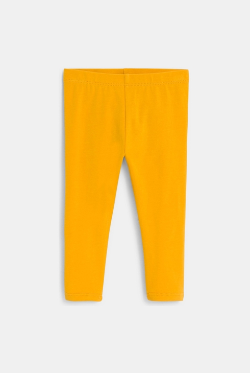 Gelbes Blümchenkleid mit Volants und Leggings Baby Mädchen 2