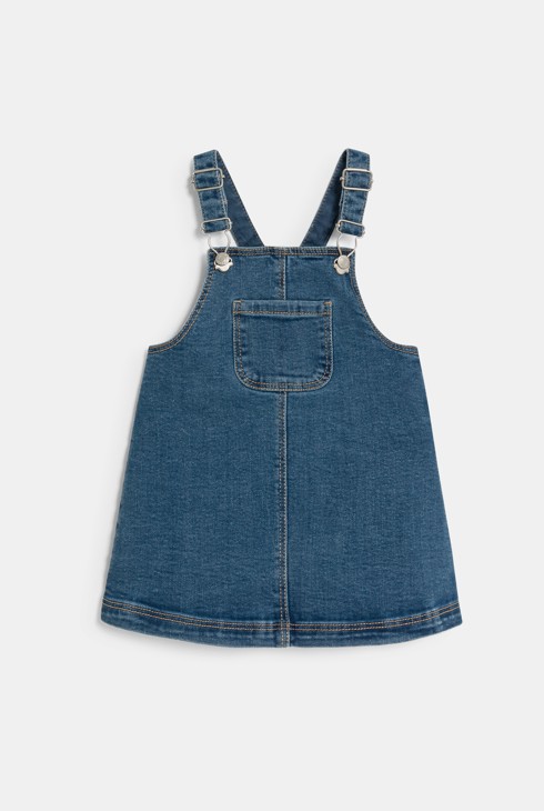 Trägerkleid aus blauem Denim Baby Mädchen 2