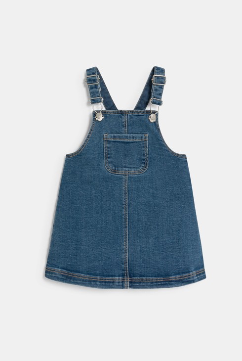 Vestido de tirantes denim azul bebé niña 2