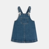 Robe à bretelles denim bleu bébé fille