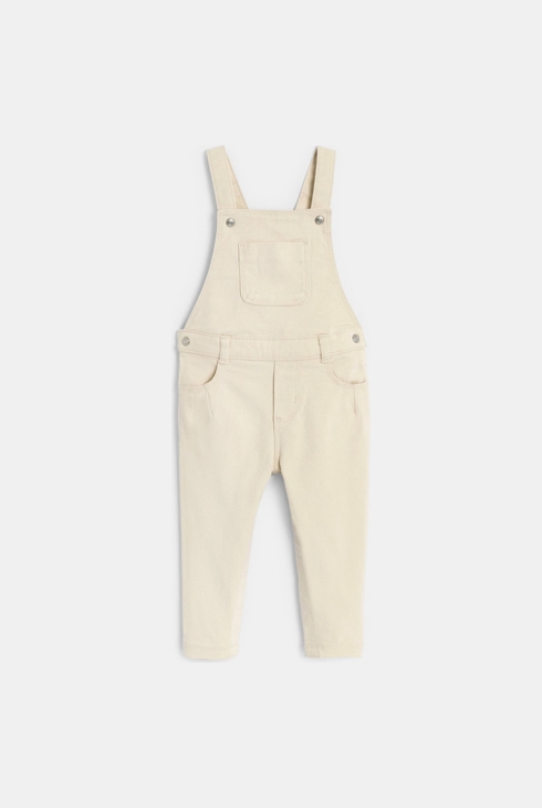 Salopette et tee-shirt fleuri blanc bébé fille
