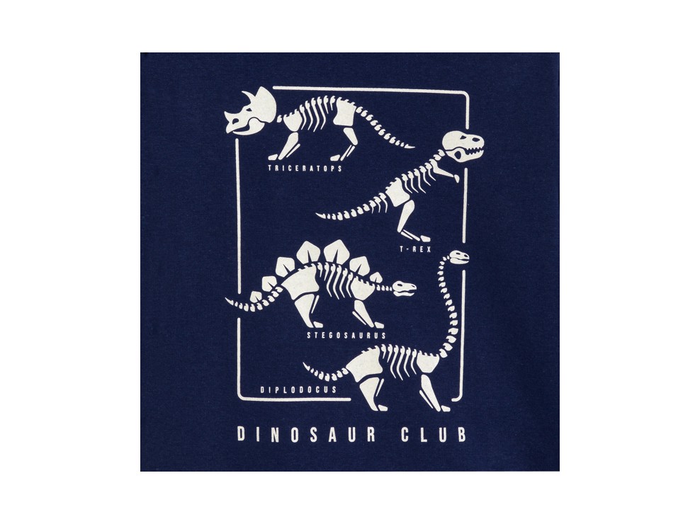 Blauwe pyjama met fluorescerende dinosaurusjes voor jongens 2