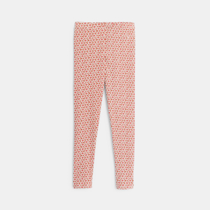 Oranje leggings met opdruk voor meisjes 1