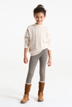 Leggings estampados de punto jersey gris niña 1