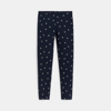 Leggings imprimés bleu marine Fille