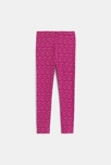 Leggings en jersey imprimé léopard rose Fille