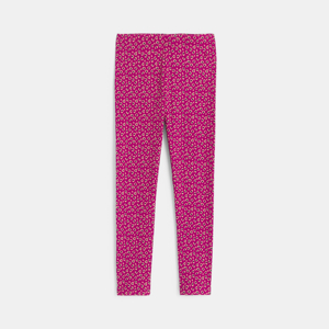 Roze legging van jersey met luipaardprint voor meisjes 1