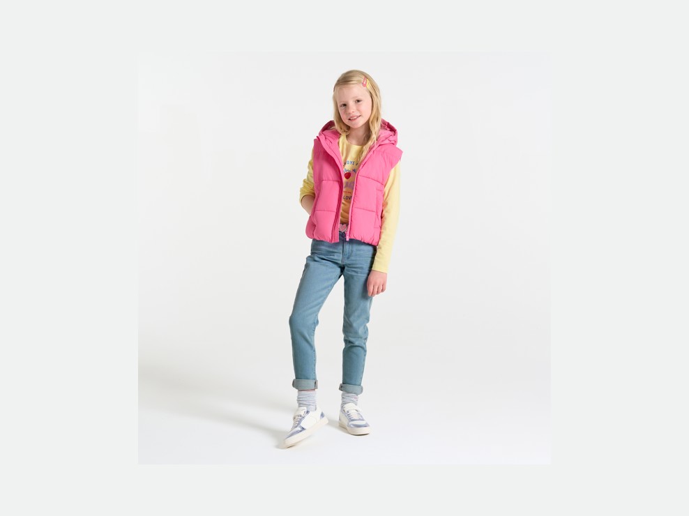 Vaquero skinny con cinturón azul niña 1