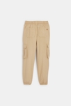 Pantalon cargo en toile beige Fille 3