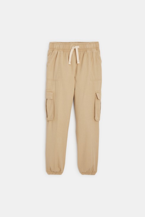 Girl's beige cargo trousers 2