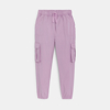 Pantalon cargo en toile violet Fille