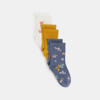 Chaussettes fleuries jaune bébé fille (lot de 3)