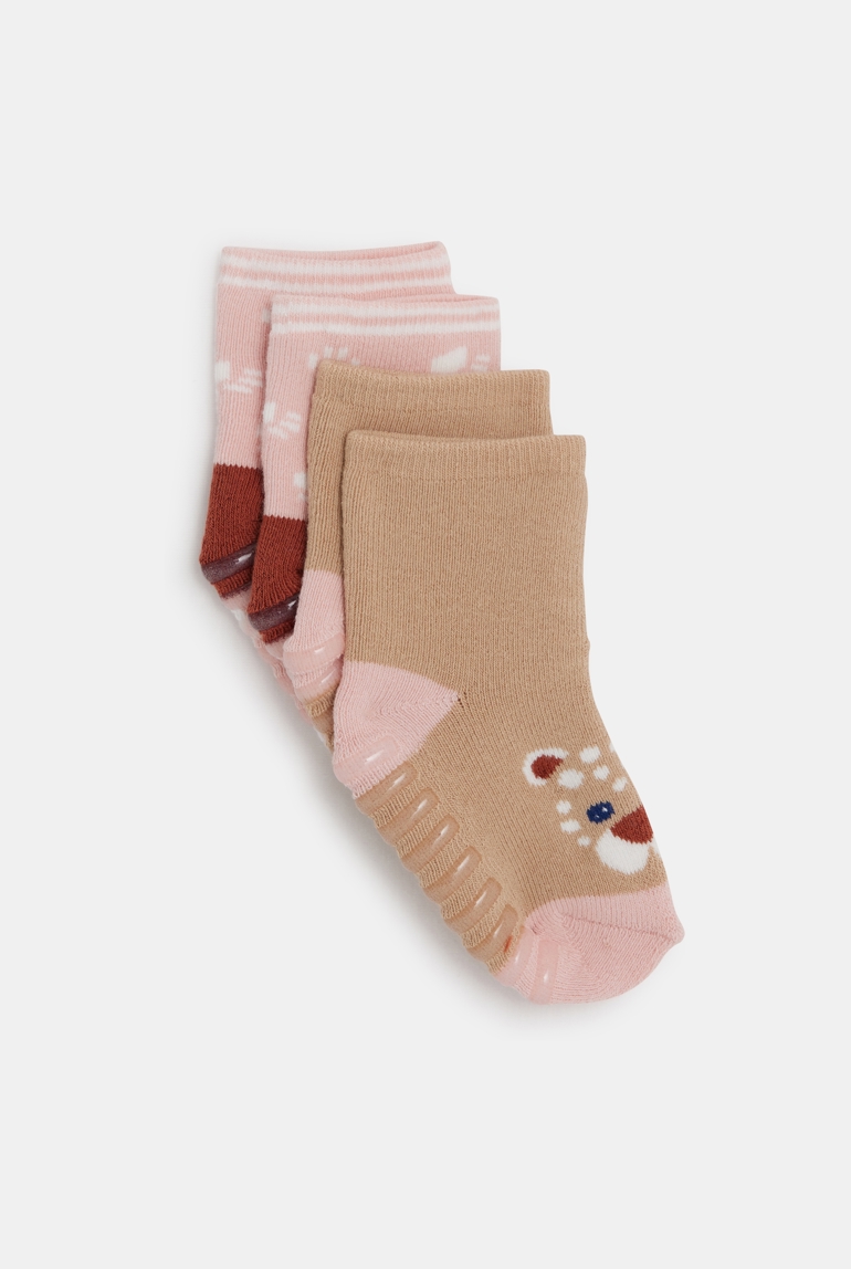 Chaussettes panthère rose bébé fille (lot de 2) 1