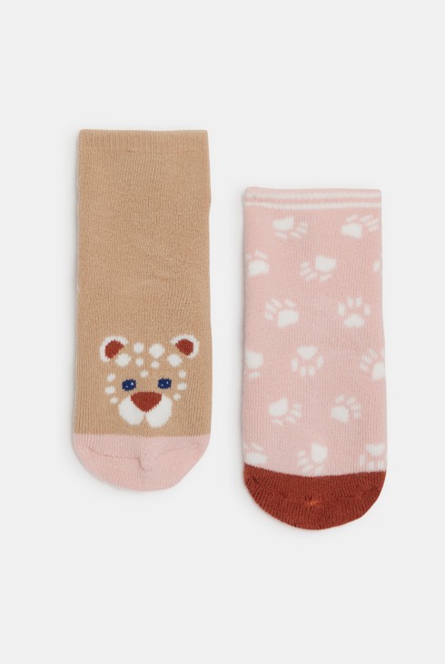 Chaussettes panthère rose bébé fille (lot de 2) 2