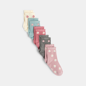 Chaussettes fleuries multicolores bébé fille (lot de 5) 1