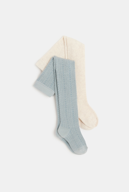 Warme Baby-Strumpfhosen in Blau für Mädchen (2er-Pack) 1