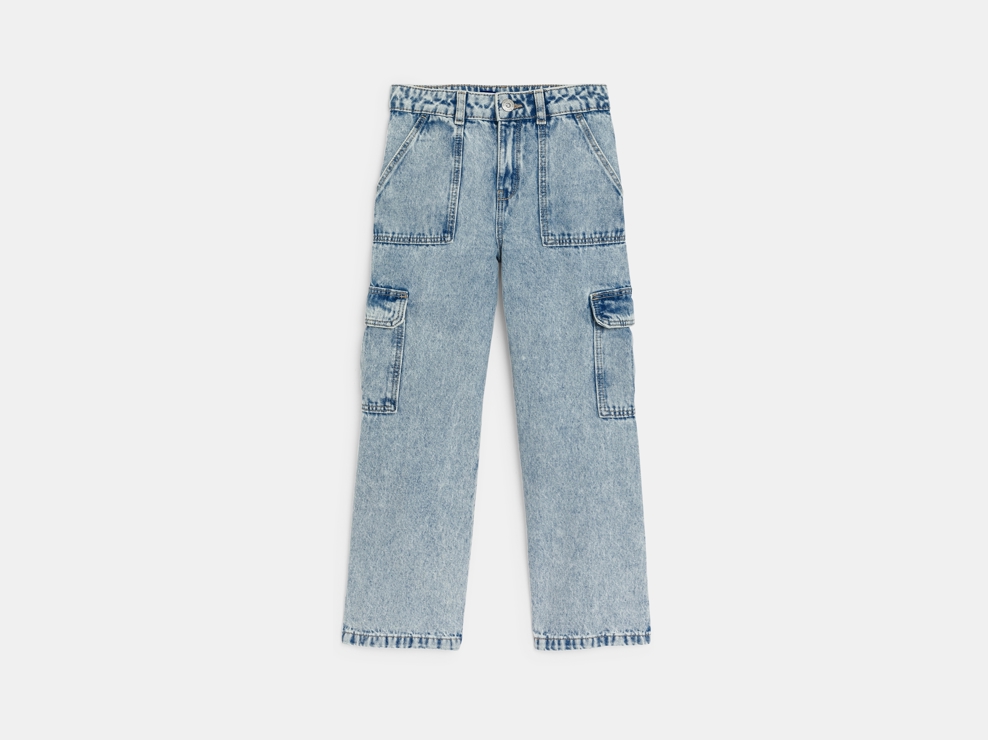 Jean cargo bleu Fille 1