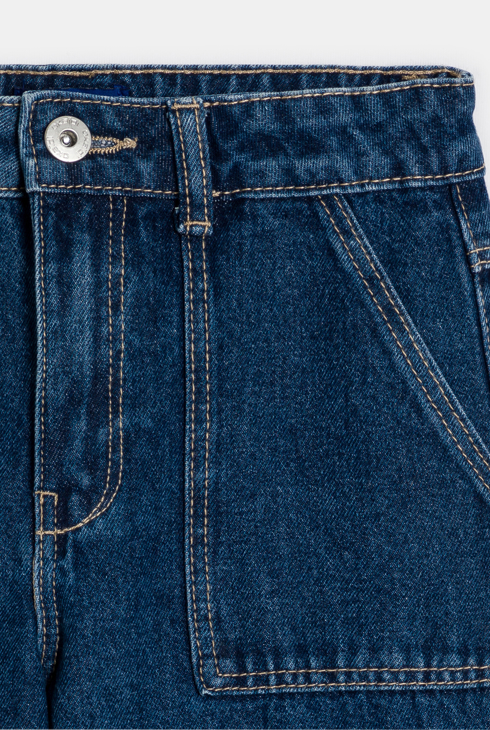Jean cargo bleu Fille