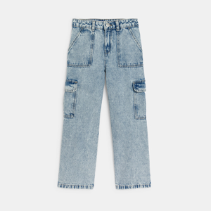 Jean cargo bleu Fille 1