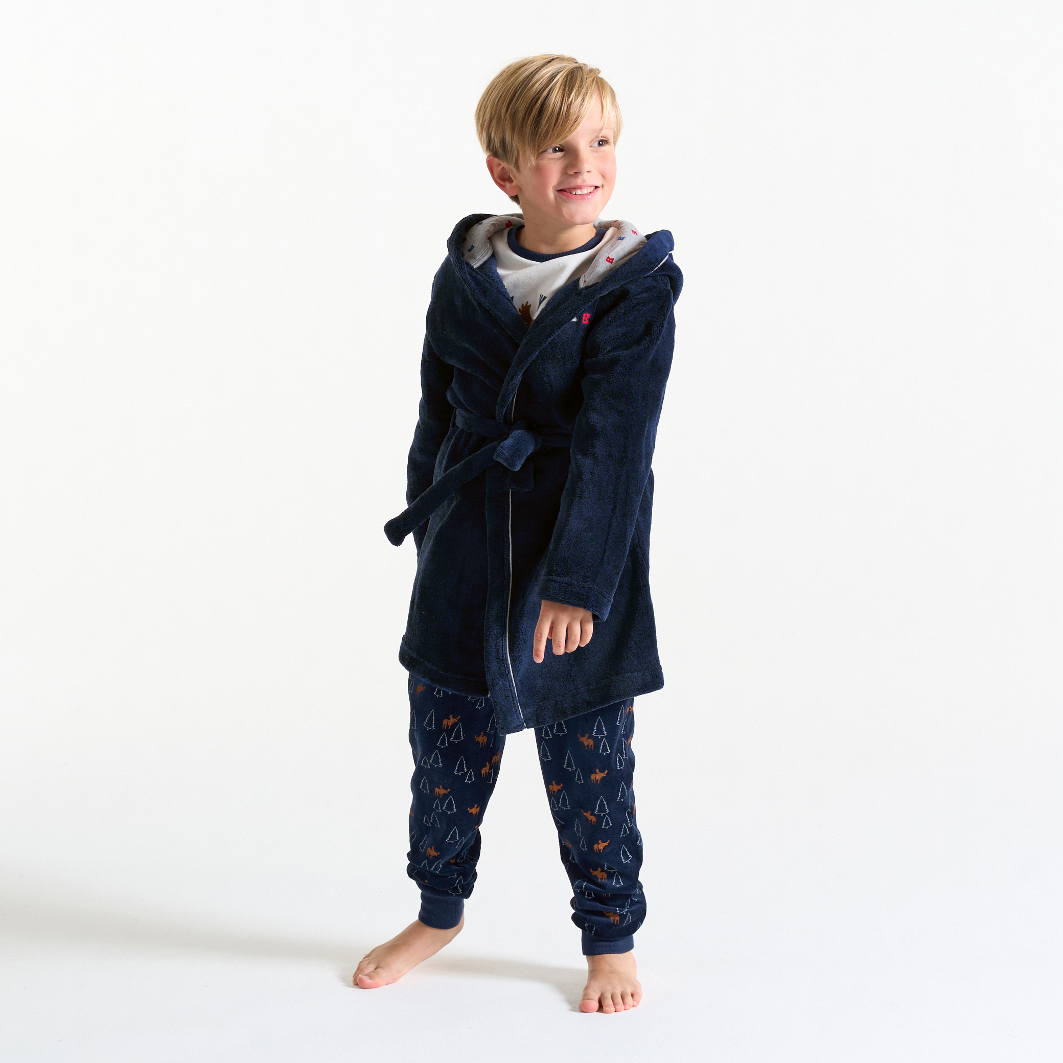 Peignoir en moumoute polaire marine Garçon Okaïdi Obaïbi