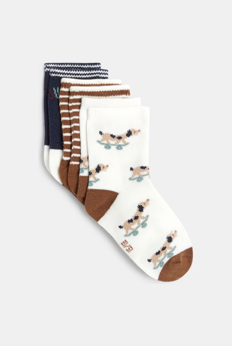 Chaussettes marron bébé garçon (lot de 3) 1