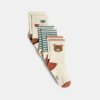 Chaussettes ours marron bébé garçon (lot de 3)