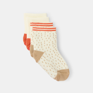 Chaussettes antiglisse lion marron bébé garçon (lot de 2) 1