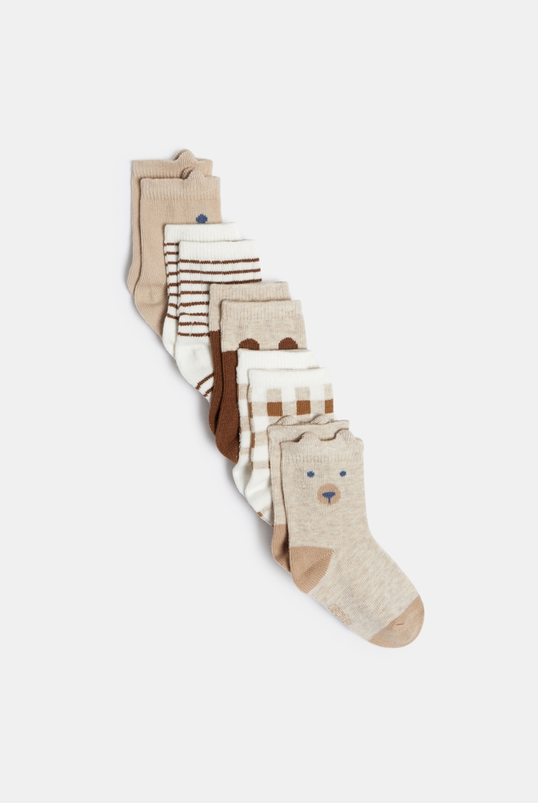 Calcetines oso marrón bebé niño (pack de 5) 1