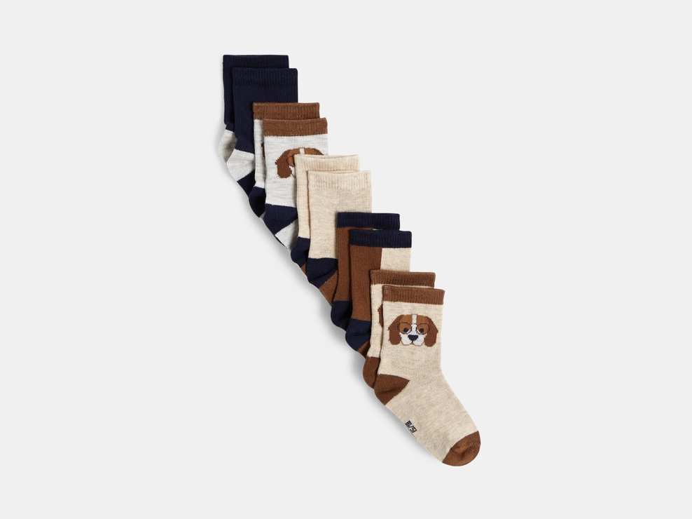 Chaussettes chiens bleu bébé garçon (lot de 5) 1