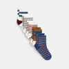 Chaussettes rayées bleu bébé garçon (lot de 5)