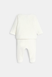 Pelele terciopelo con chaleco soft boa blanco bebé niño 3