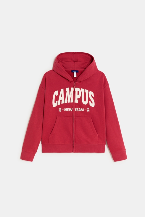Roter Hoodie mit Kapuze für Jungen 1