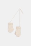 Moufles maille tricot beige bébé mixte